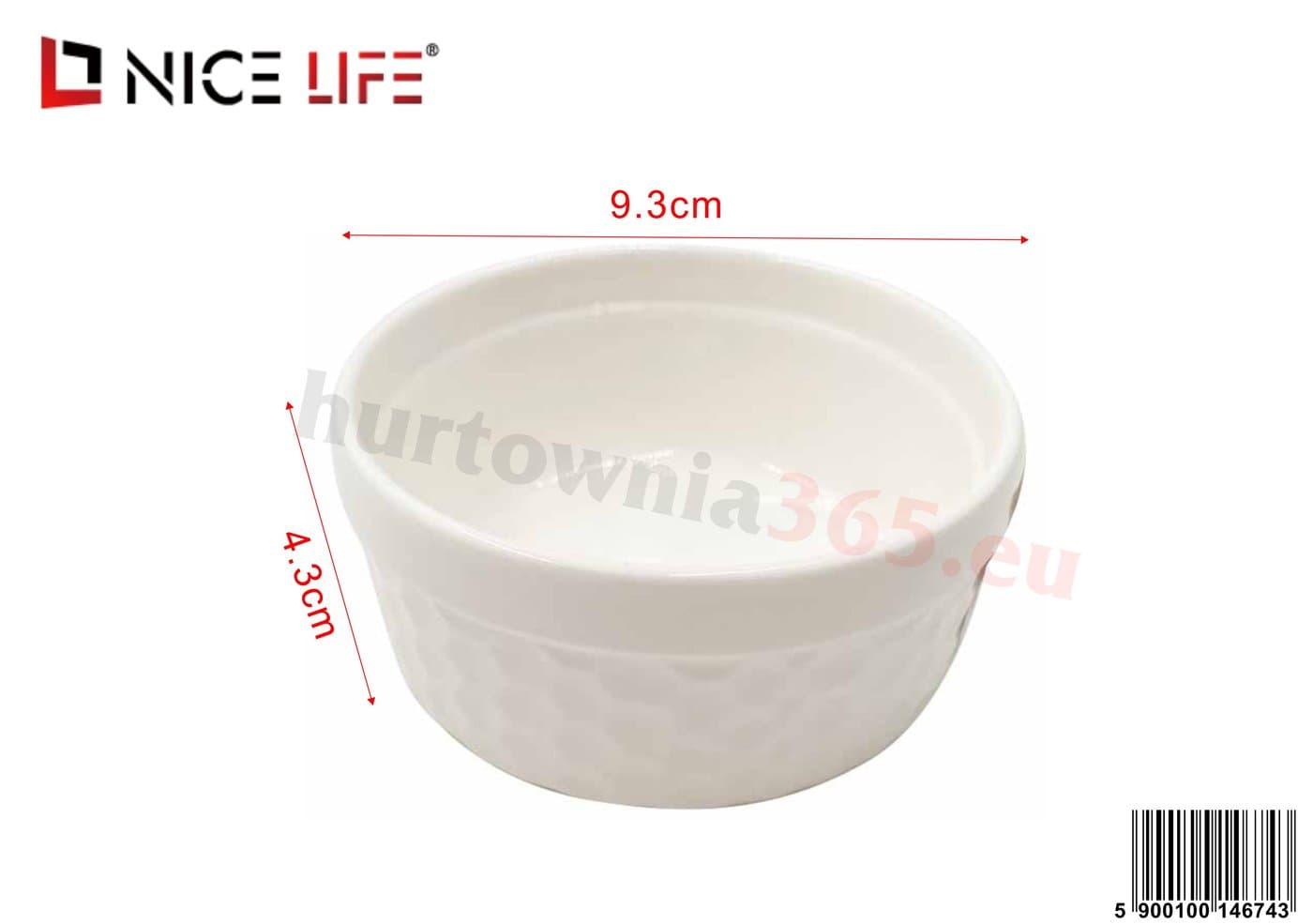 Salaterka ceramiczna biała okrągła z pokrywką i uchwytem