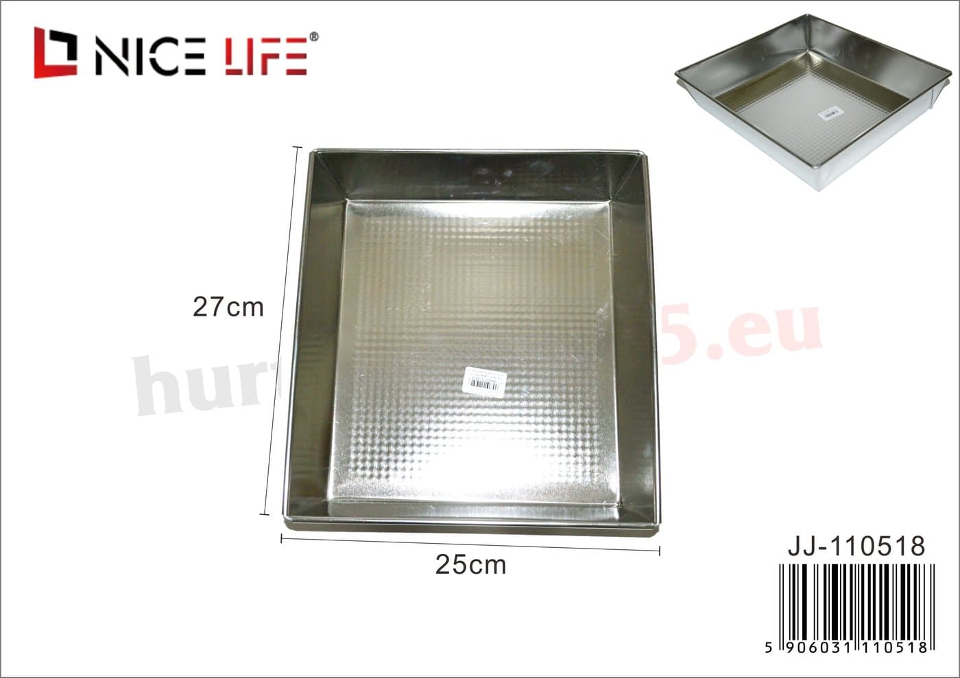 Blacha do pieczenia ciast metalowa 250 × 300