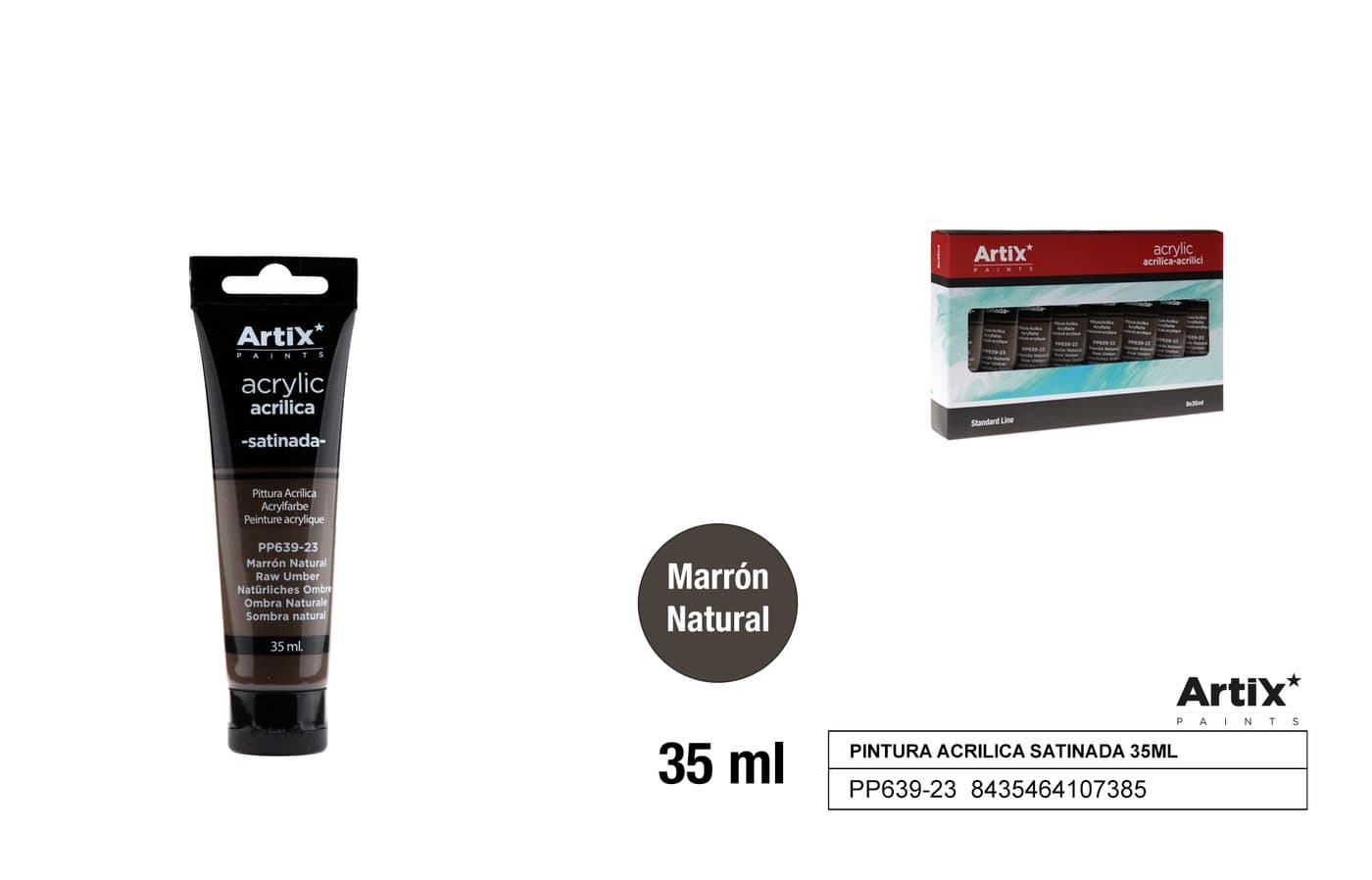 Farba akrylowa naturalna brązowa 35 ml