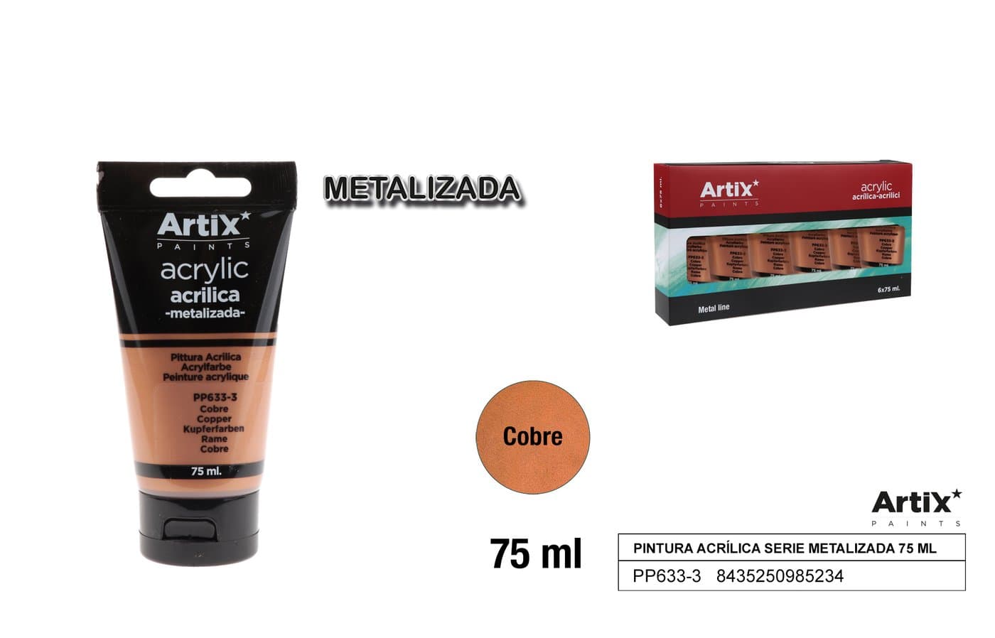 Farba akrylowa 75ml miedziana