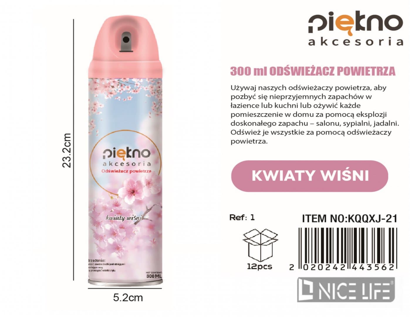 300ml Odświeżacz powietrza -Kwiaty wisni