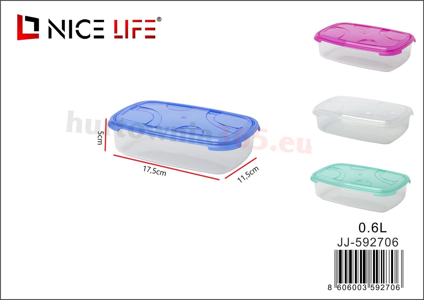 Pojemnik do przechowywania żywności Frigo Plus 0.6L