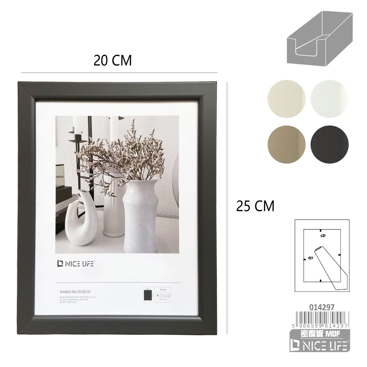 Oprawa do fotografii z prostokątnym otworem