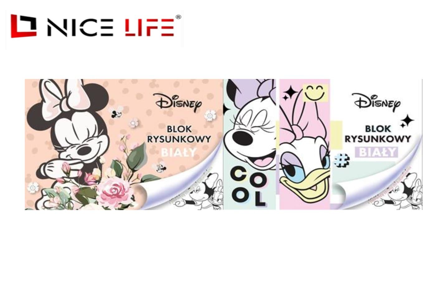 Blok rysunkowy biały A4/20k. z pierwszą stroną do kolorowania - MINNIE MOUSE