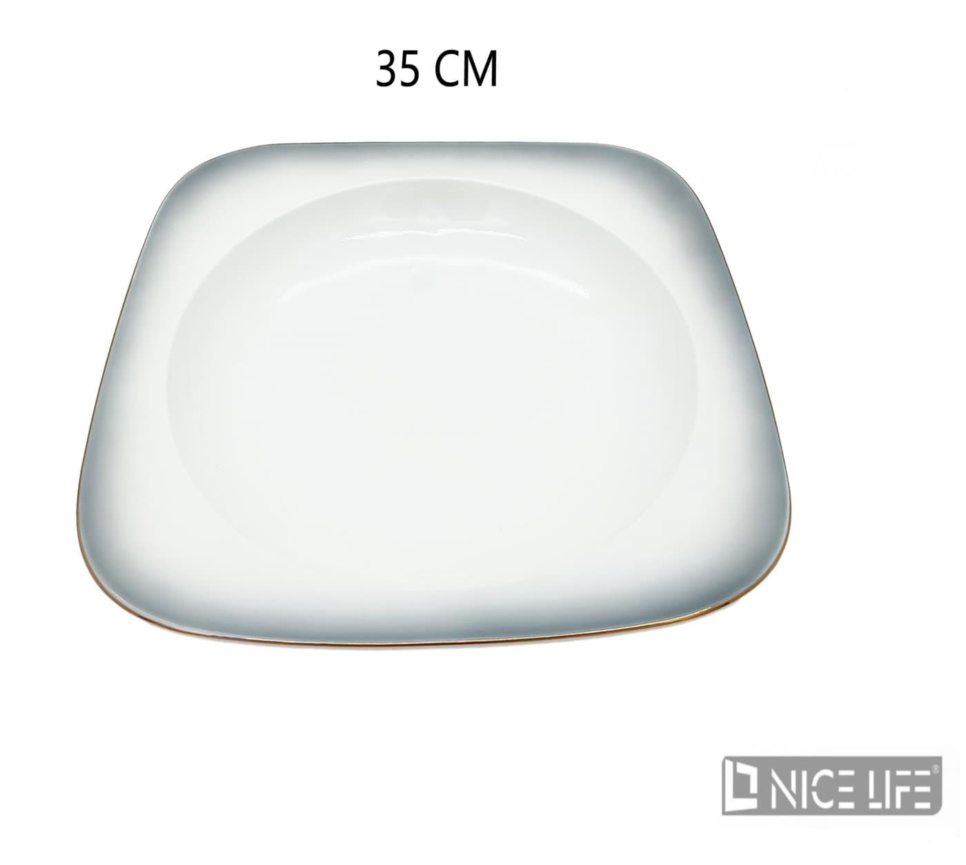 Talerz ceramiczny kwadratowy z szarym cieniowaniem