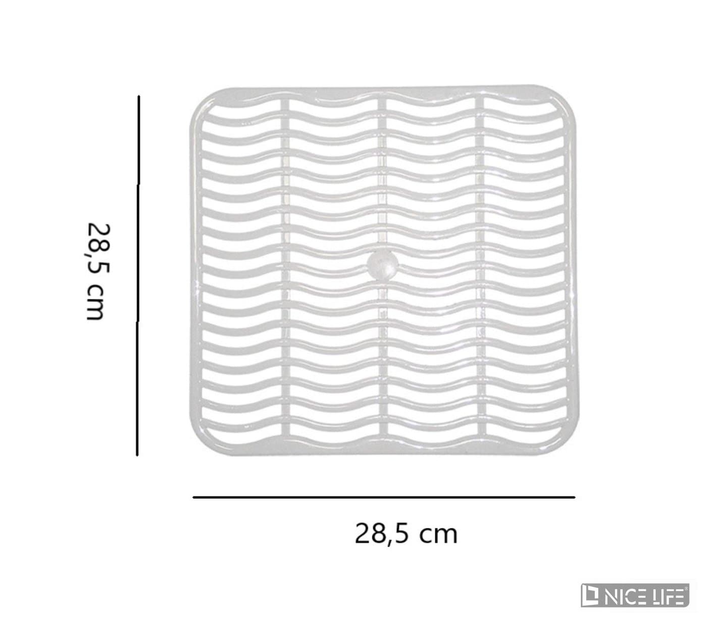 Kratka plastikowa do umywalki biała 28,5 × 28,5 cm