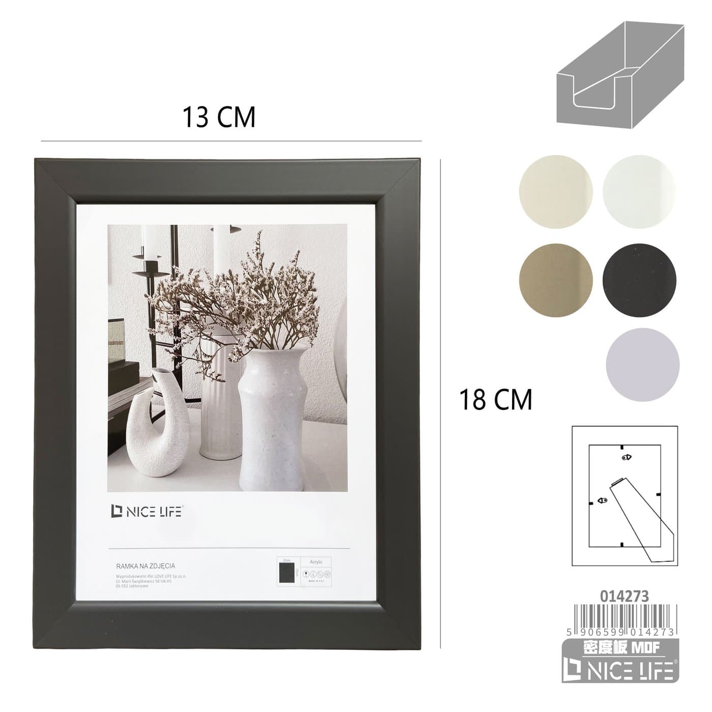 Ramka fotograficzna z prostokątnym otworem