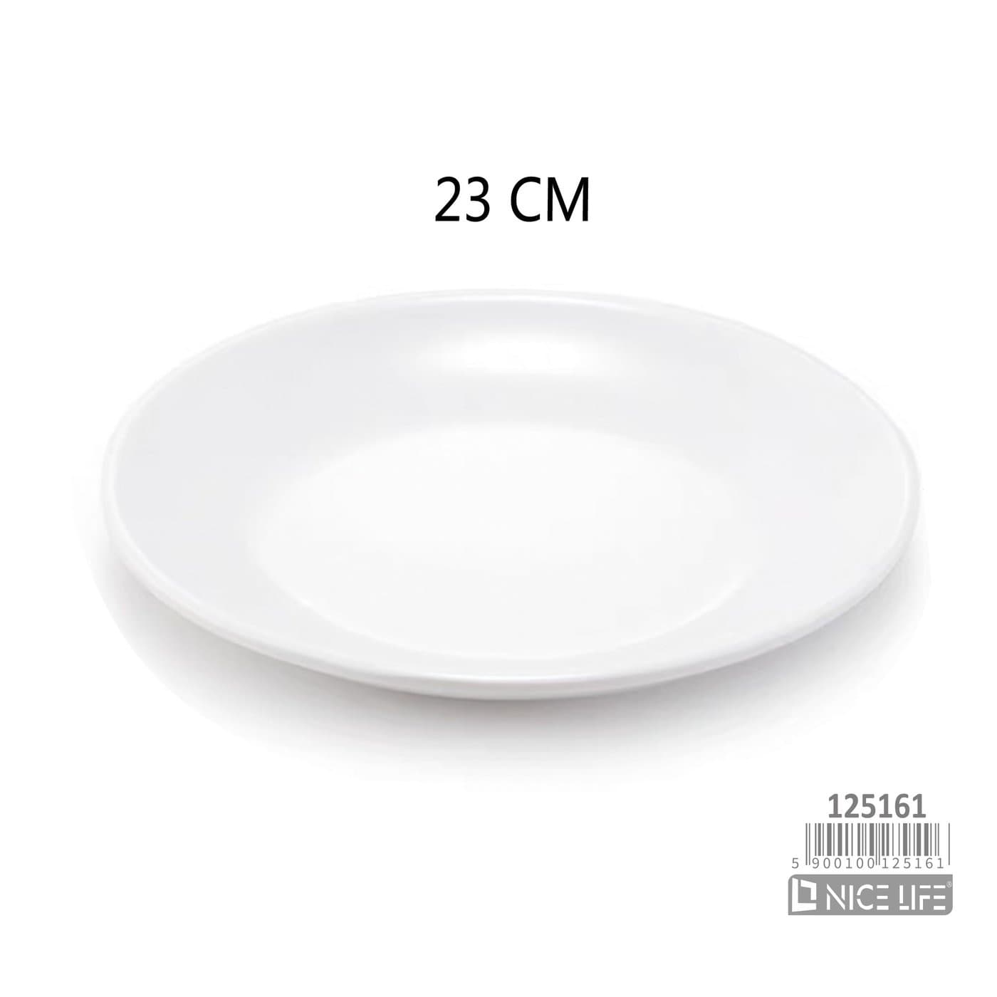 Talerz płaski biały ceramiczny okrągły do serwowania dań