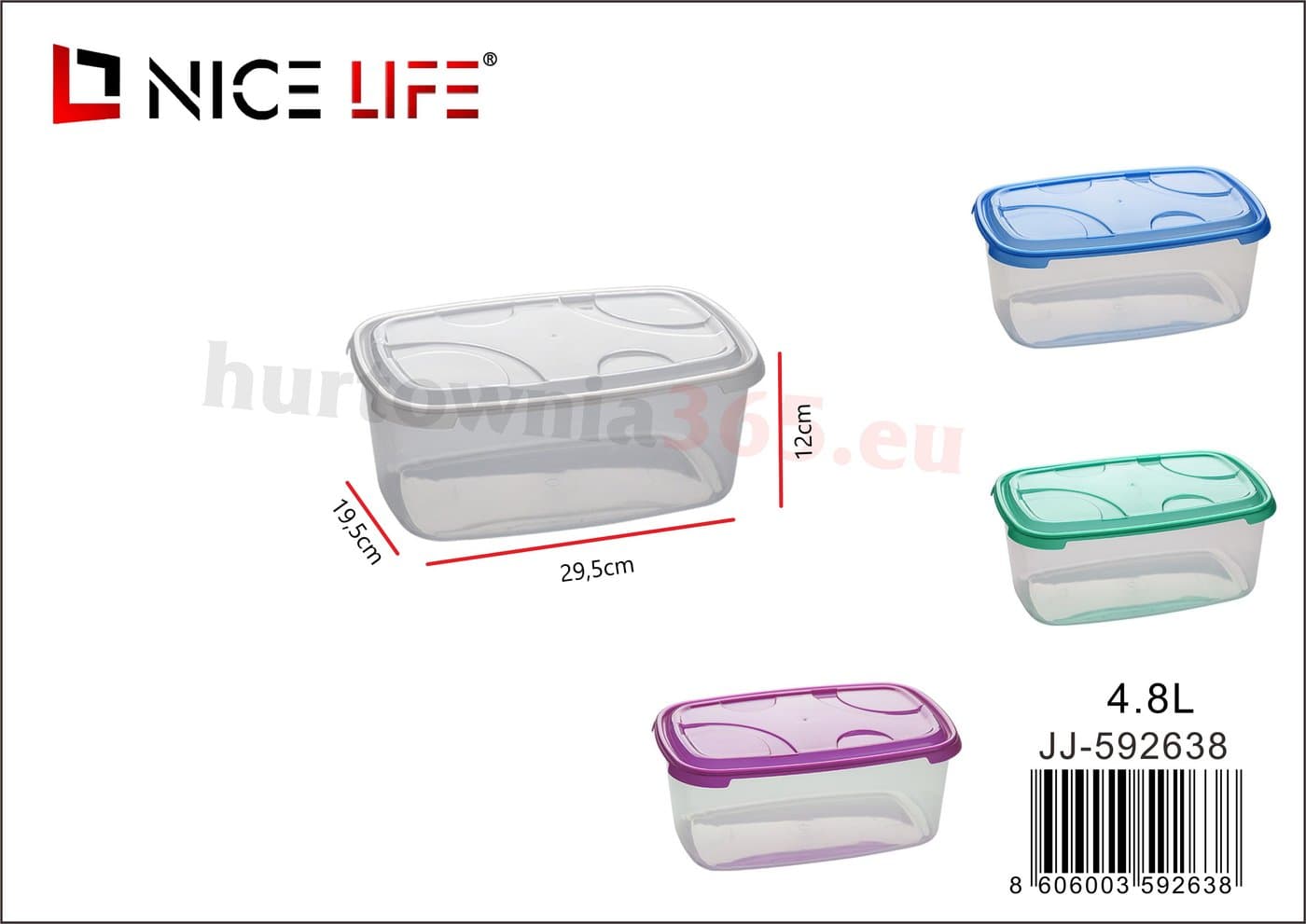 Pojemnik do przechowywania żywności Frigo Plus 4.8L