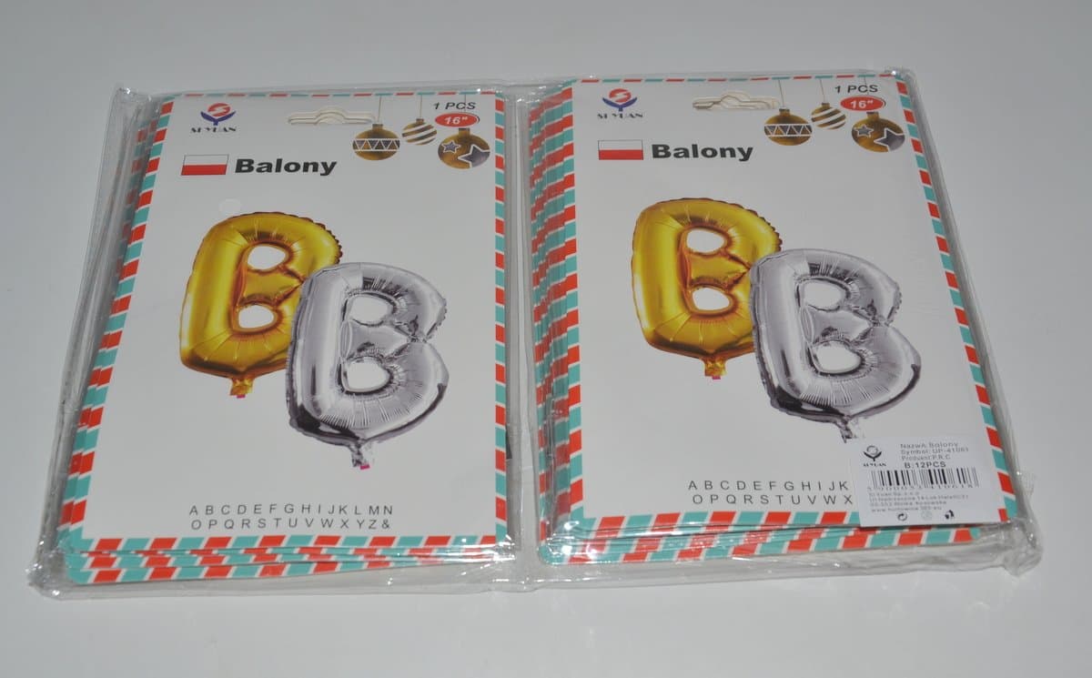 Balon foliowy cyfra 8 złoty i srebrny do dekoracji urodzinowych