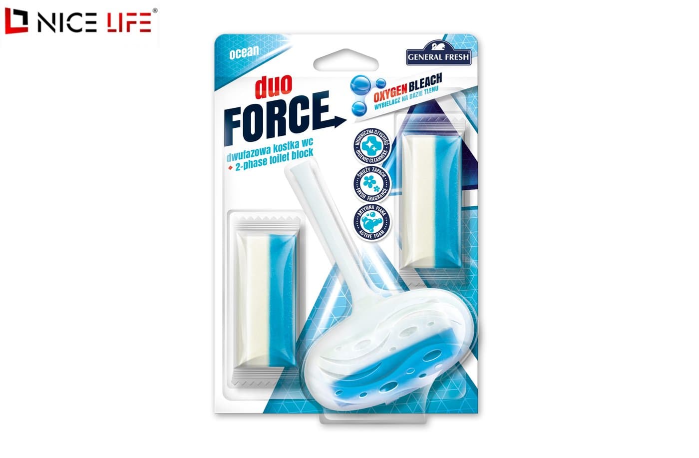 Kostka wc dwufazowa - Duo-Force PLUS 2x zapas MORZE