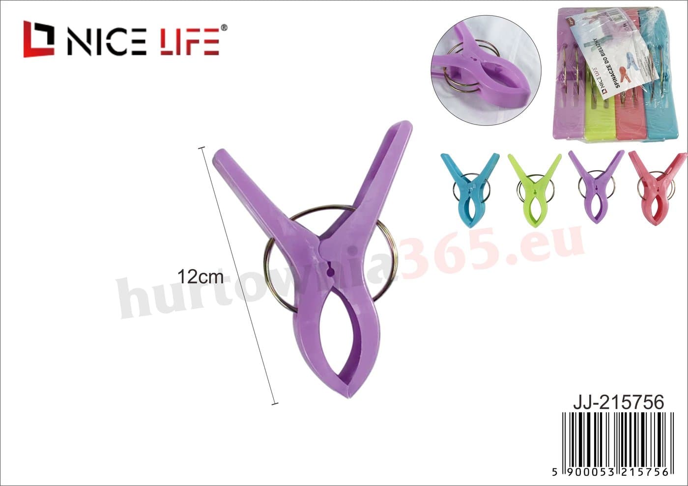 Klips do bielizny plastikowy wielokolorowy