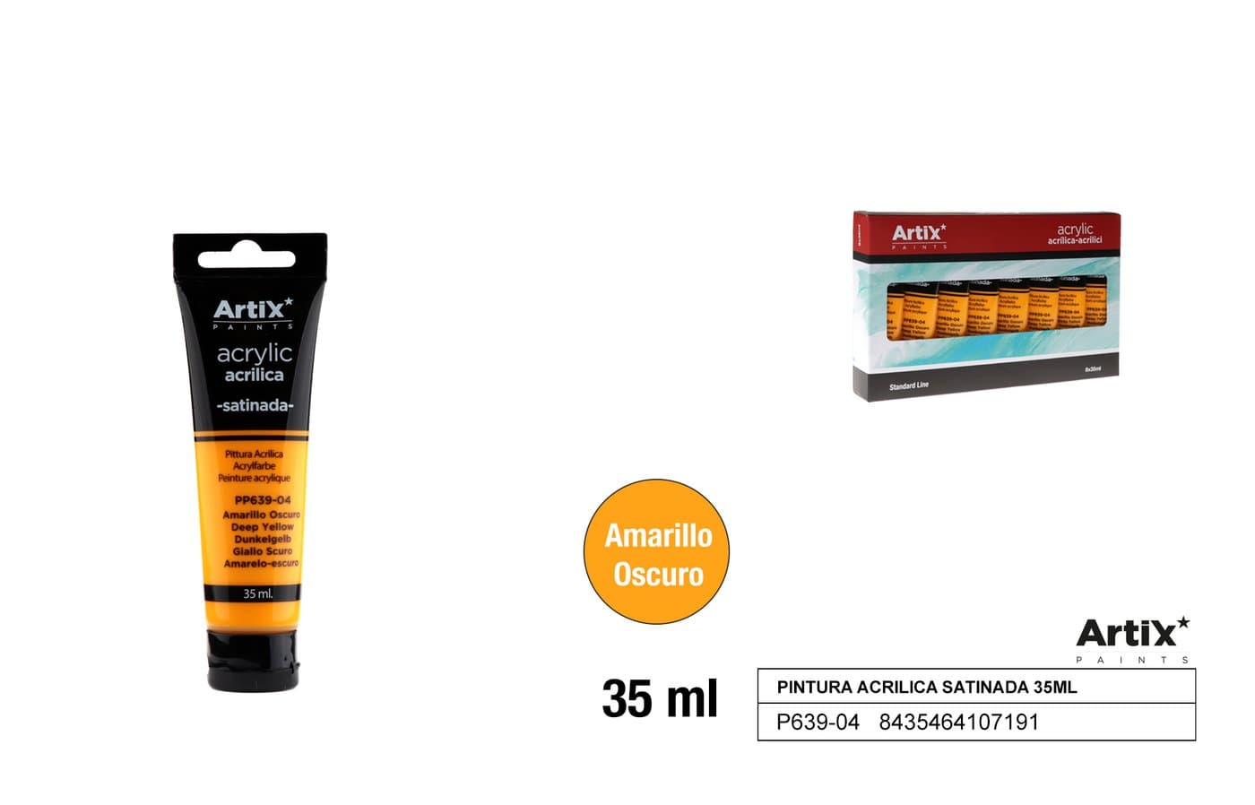 Farba akrylowa ciemnożółta 35 ml