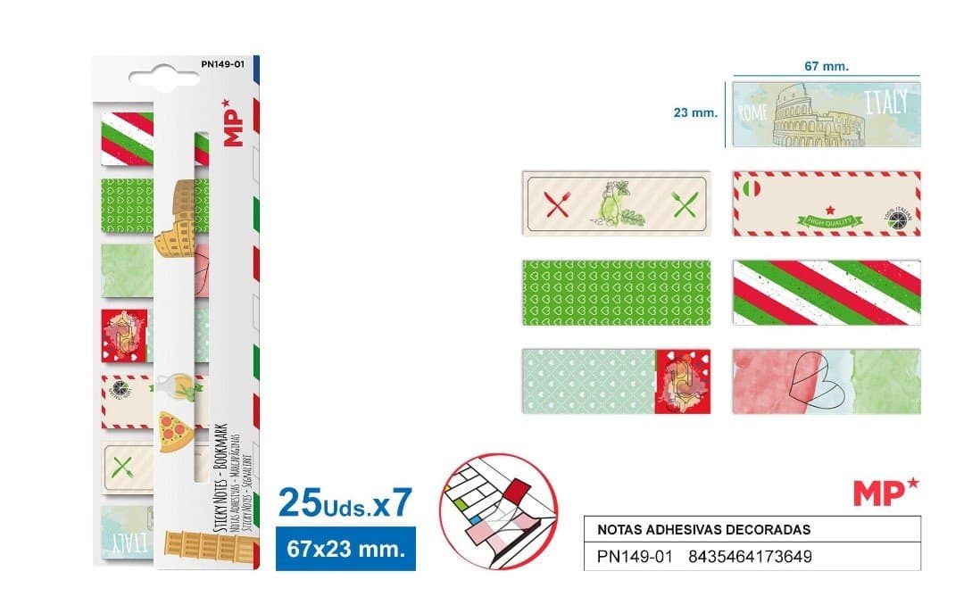 Karteczki samoprzylepne dekorowane we wzory świąteczne
