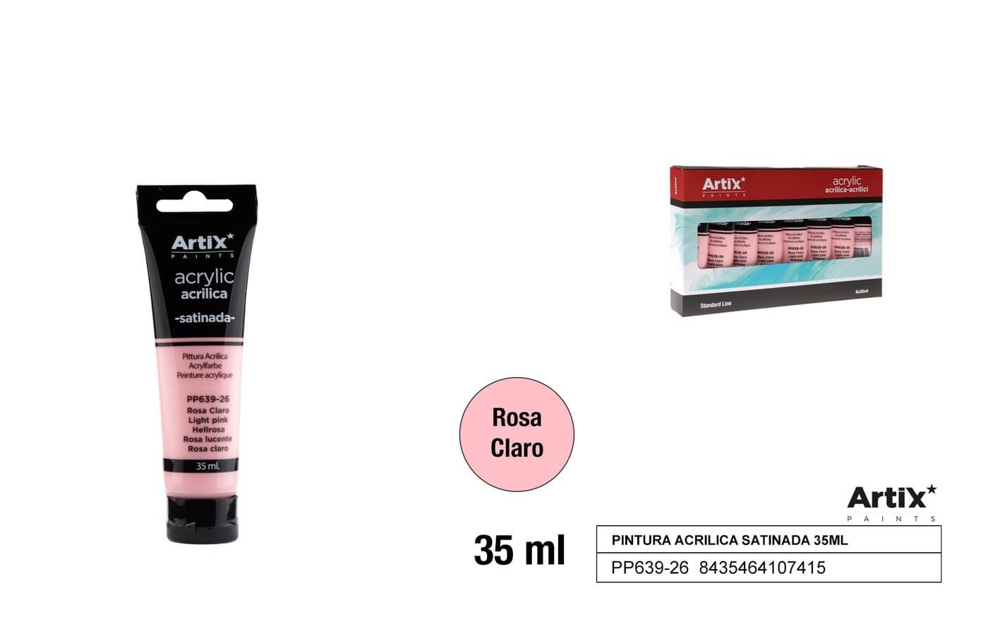 Farba akrylowa jasnoróżowa 35 ml