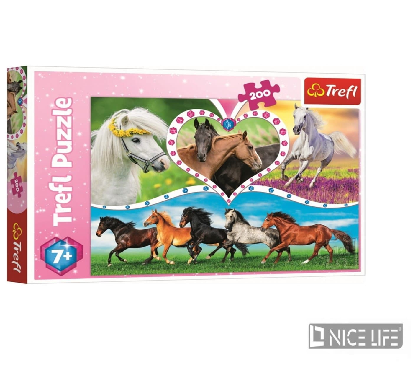 Puzzle 200-elementowe z motywem koni