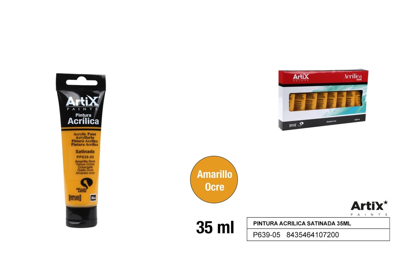 Farba akrylowa ochrowa 35 ml
