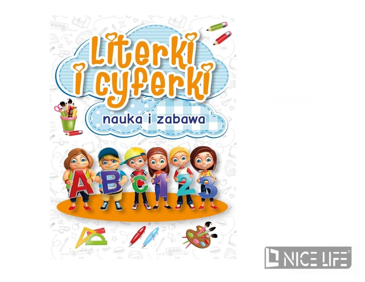 Kolorowanka LITERKI I CYFERKI, NAUKA I ZABAWA