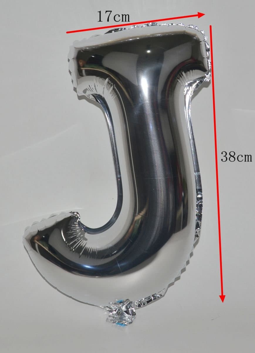 Balon foliowy litera J złoty lub srebrny