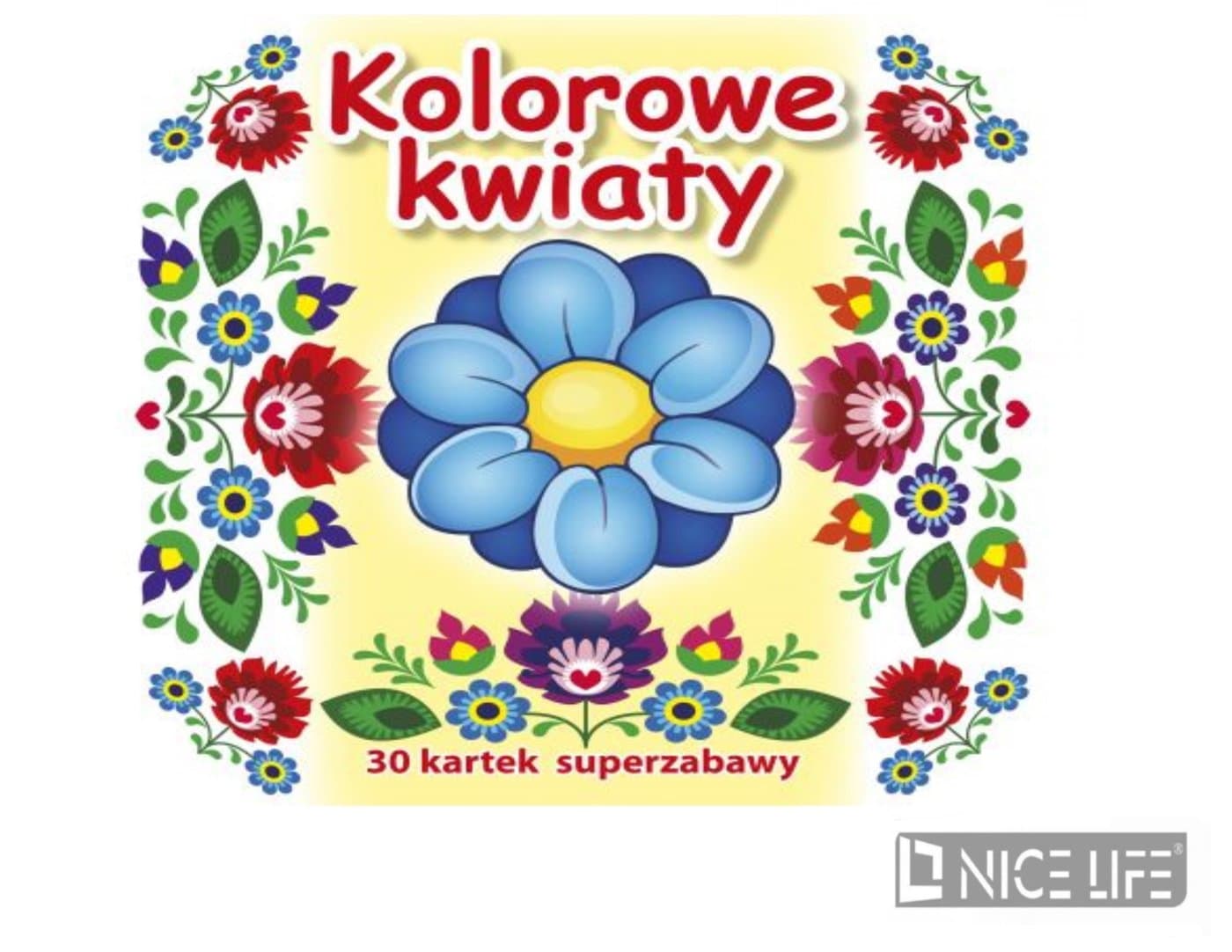 Kolorowanka KOLOROWE KWIATY