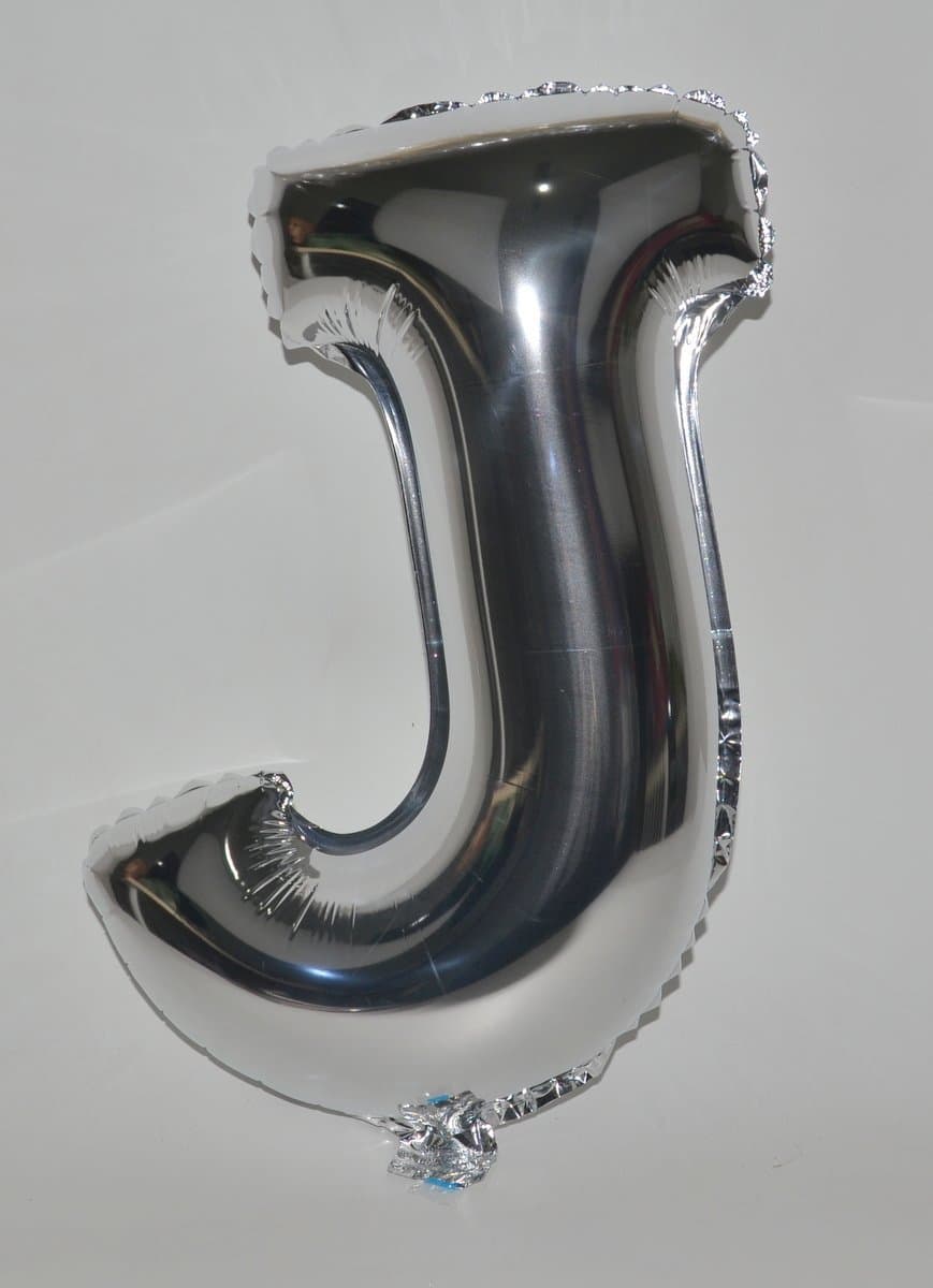 Balon foliowy litera J złoty lub srebrny