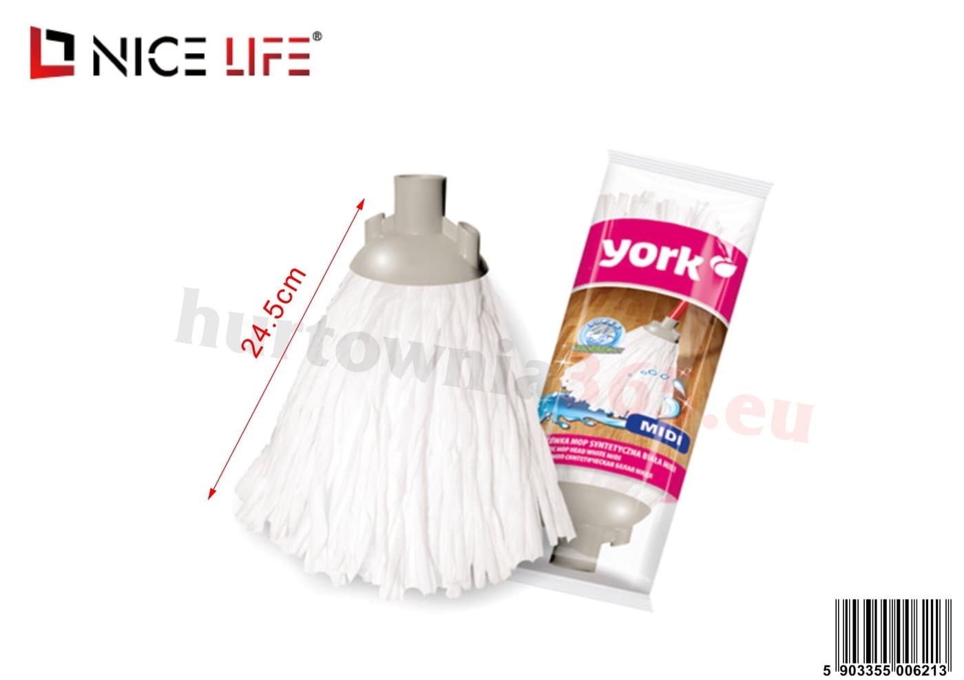 Końcówka Mop syntetyczna biała MAXI