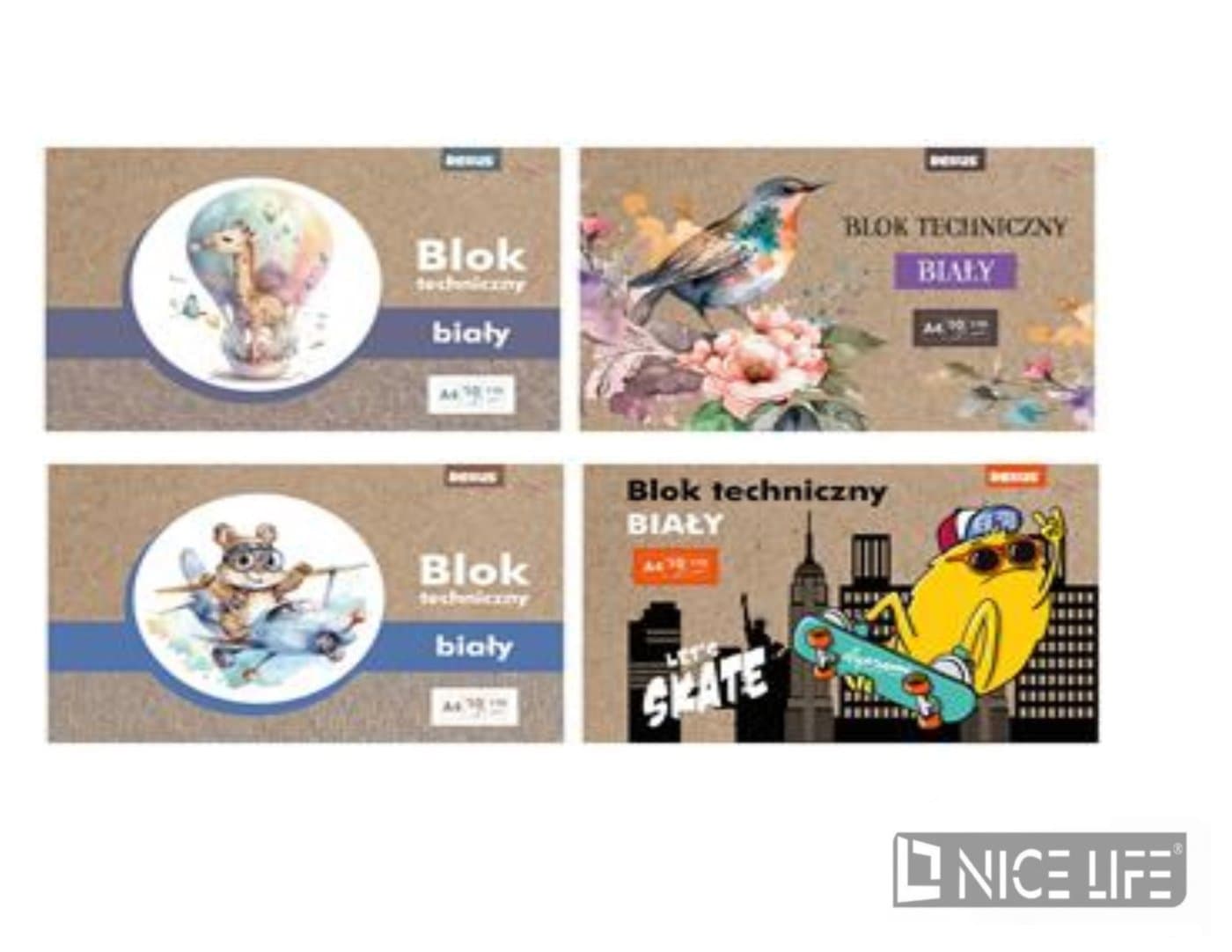 Blok techniczny biały A4/10k. - KRAFL LINER