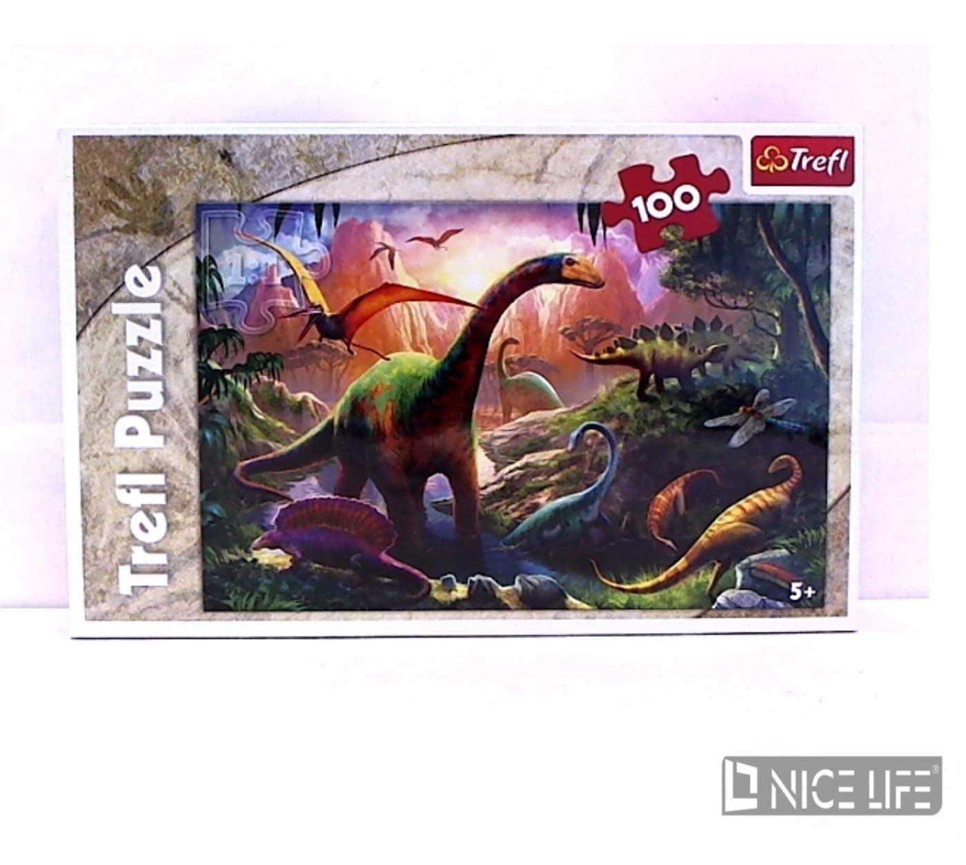 Puzzle 100-elementowe z motywem dinozaurów