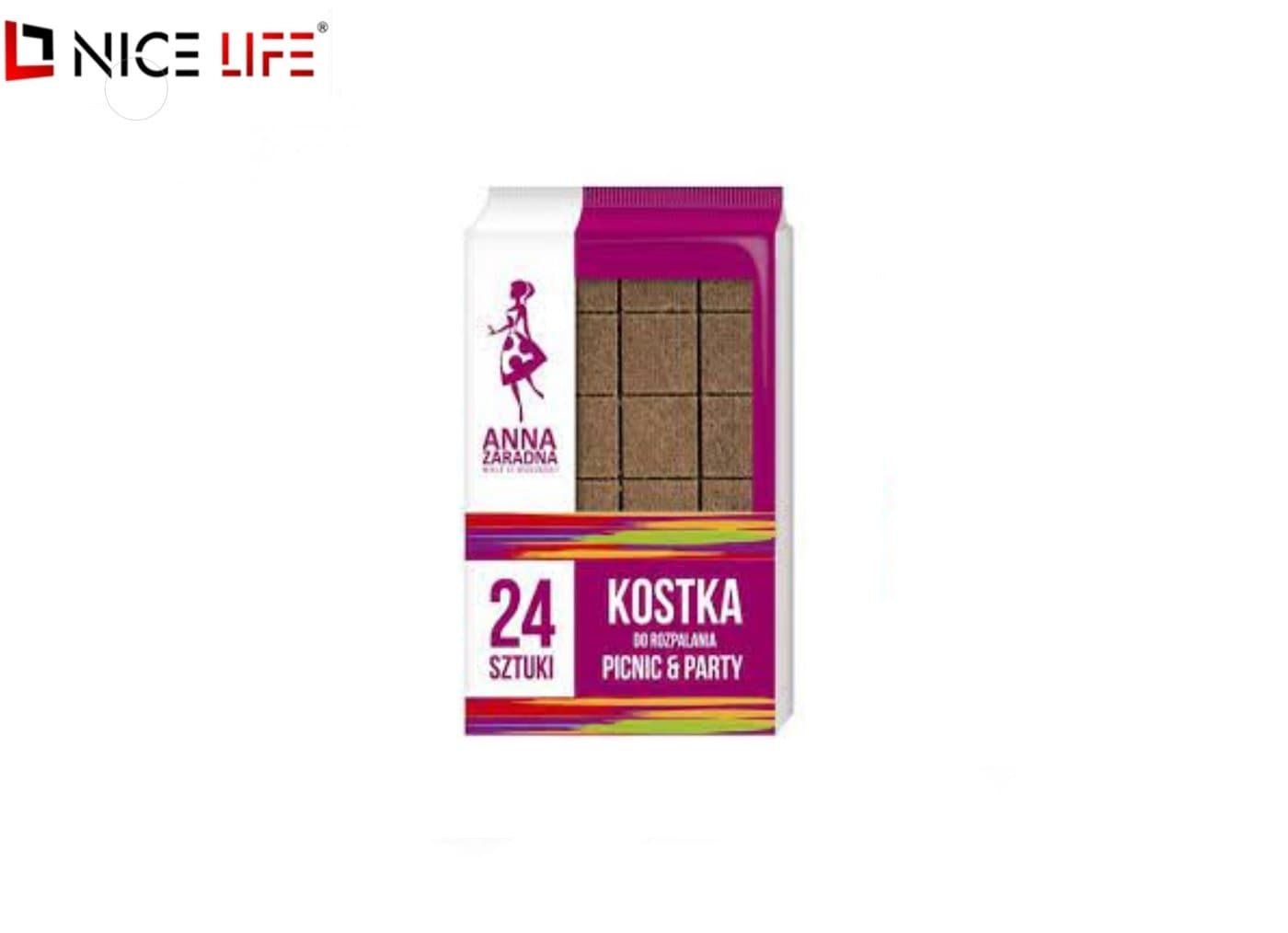 AZ Kostki do rozpalania brązowe 24szt