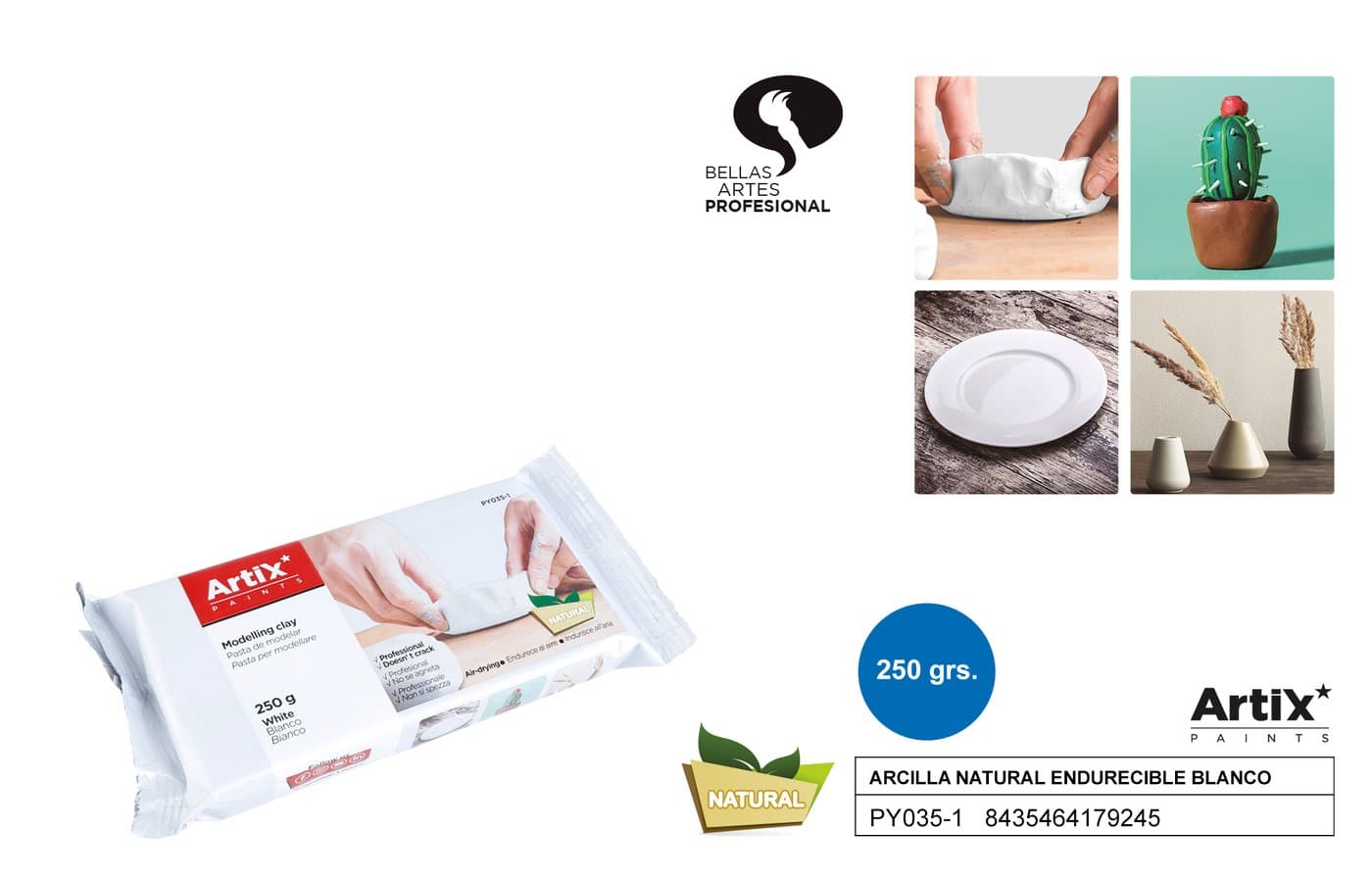 Glina samoutwardzalna biała 250 g