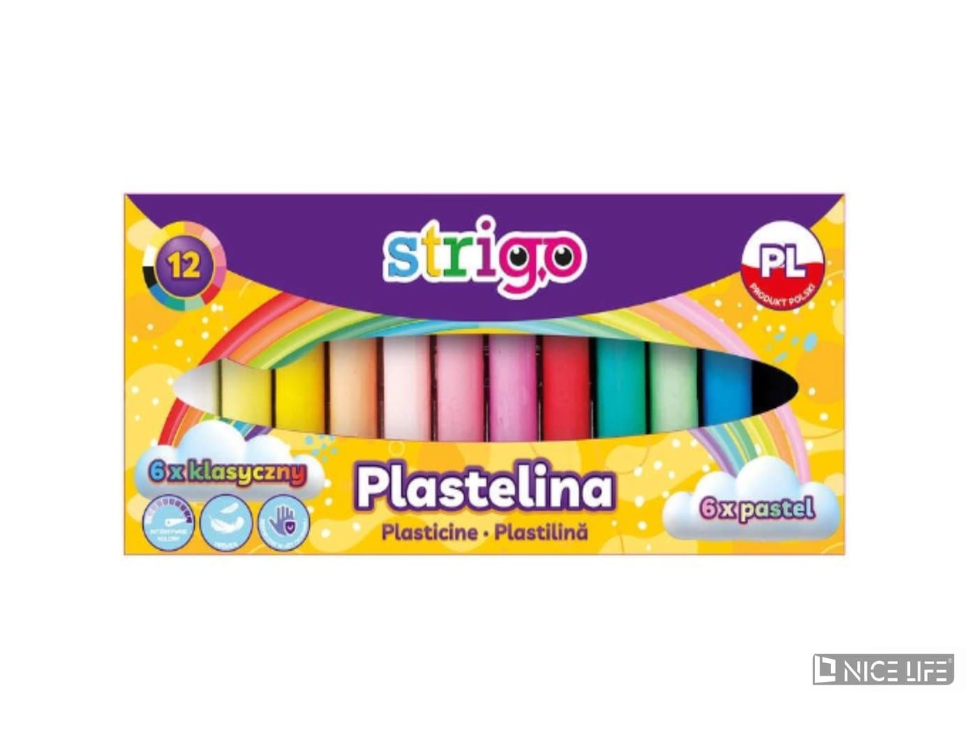 Plastelina STRIGO 12 kolorów