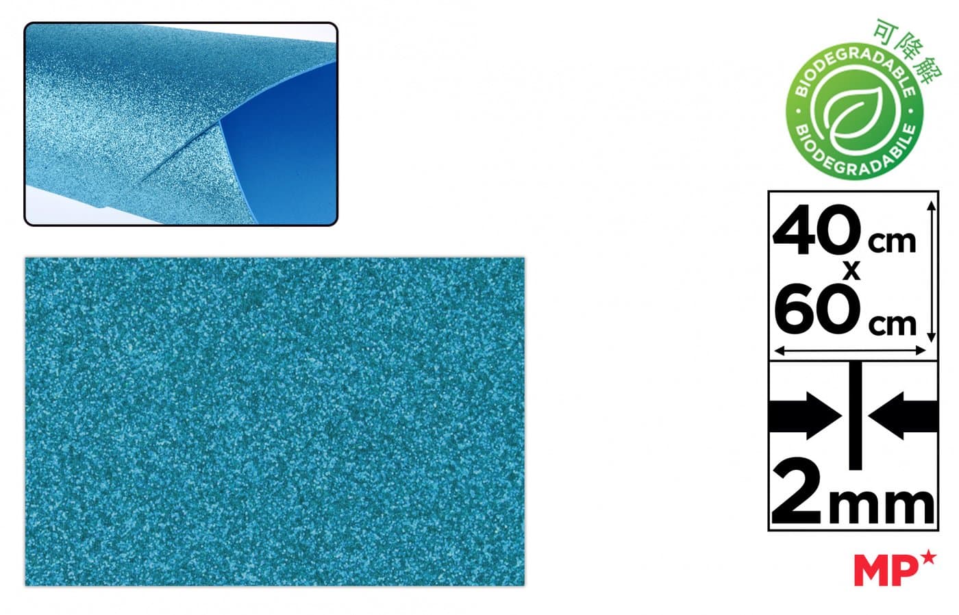 Pianka EVA brokatowa 40 × 60 cm do prac plastycznych i dekoracji