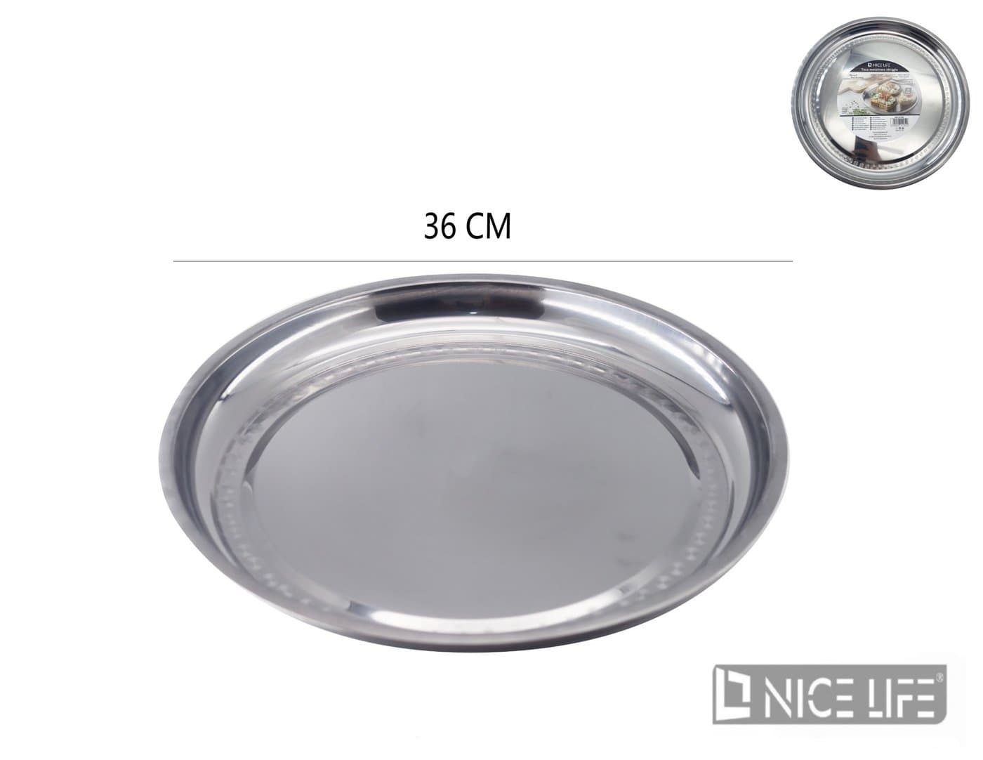 Taca metalowa okrągła 36 cm