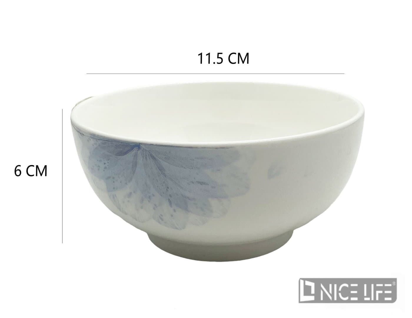 Miseczka ceramiczna z niebieskim motywem kwiatowym