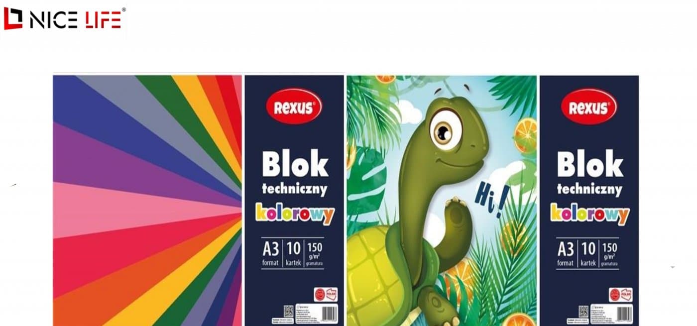 Blok techniczny kolorowy A3/10k