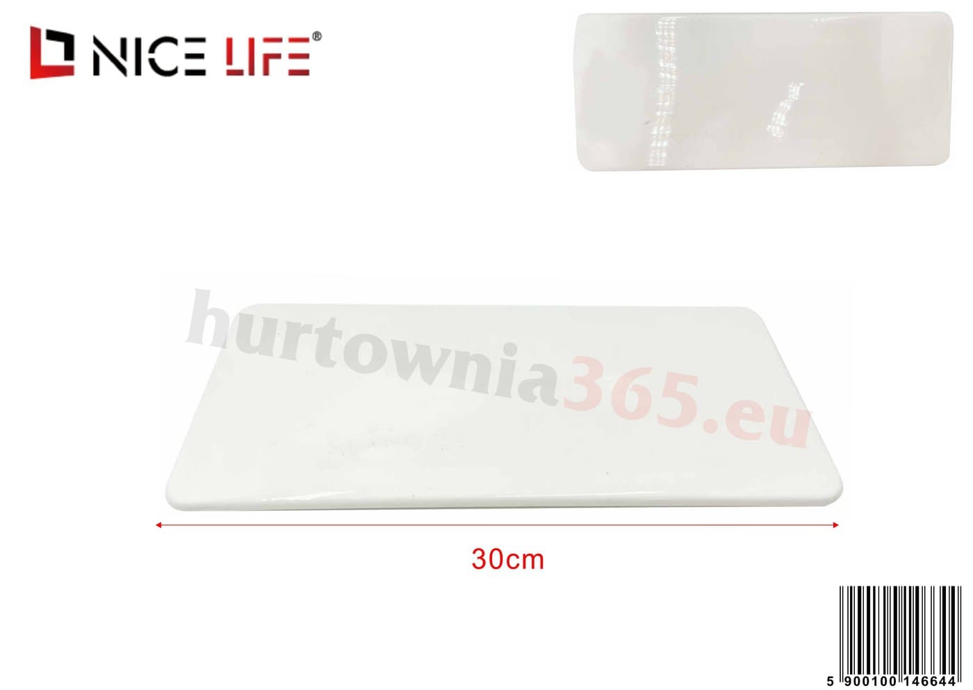 Talerz do serwowania kwadratowy biały ceramiczny