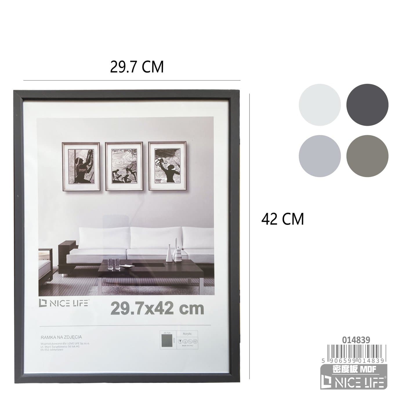 Ramka do eksponowania fotografii w stonowanych kolorach