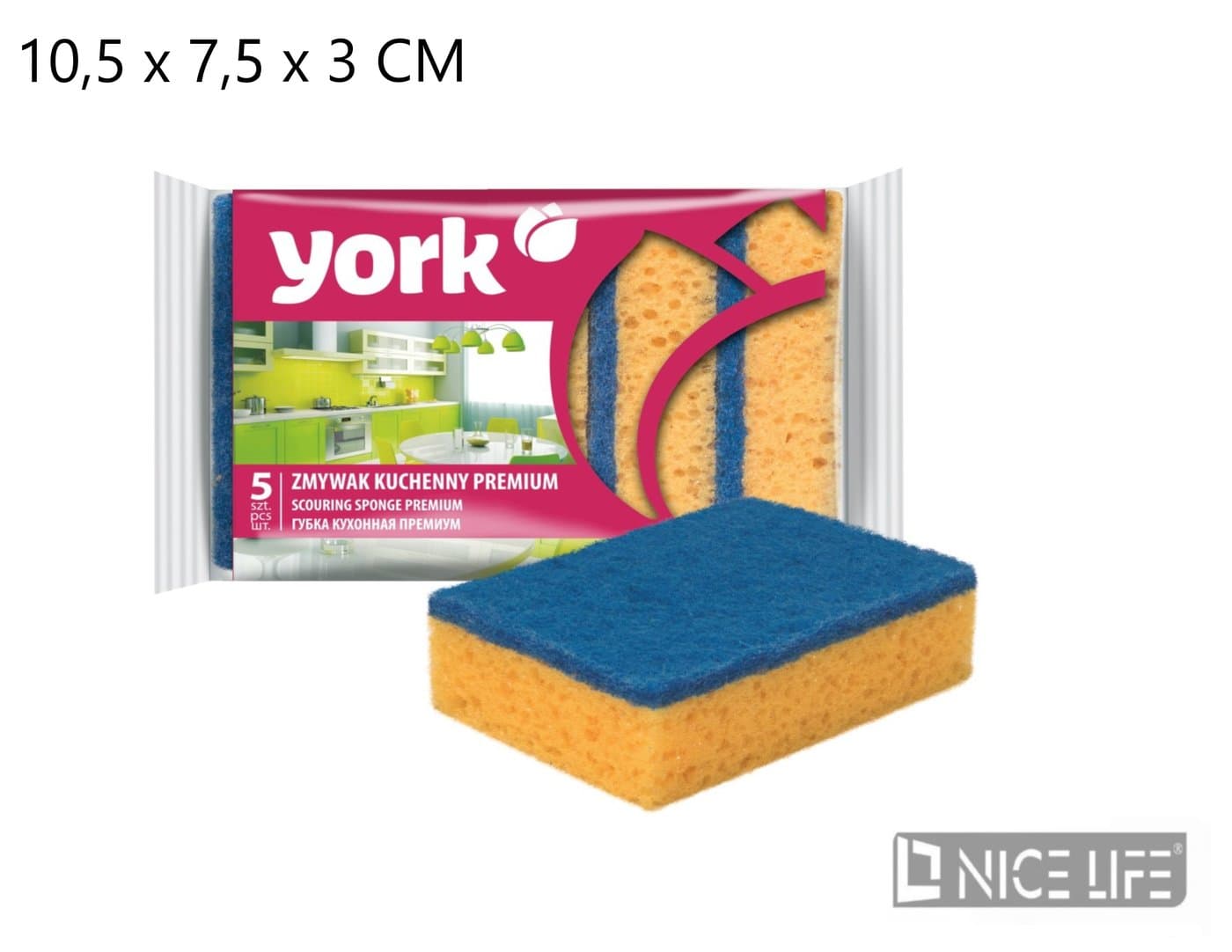 Zmywak kuchenny premium 5szt. NY
