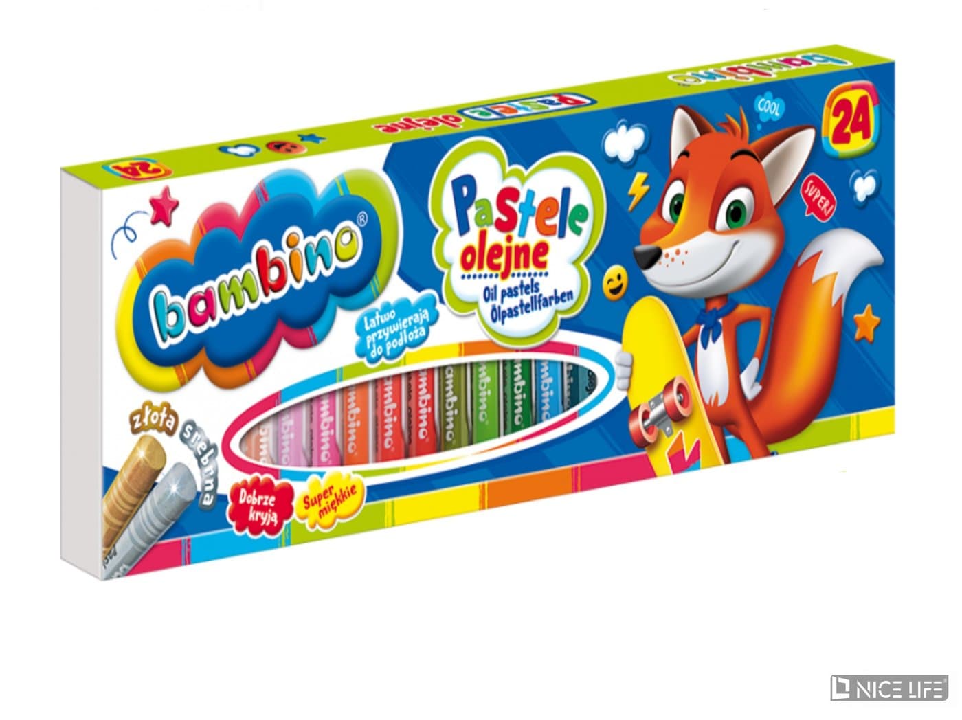 Pastele olejne 24kol. BAMBINO
