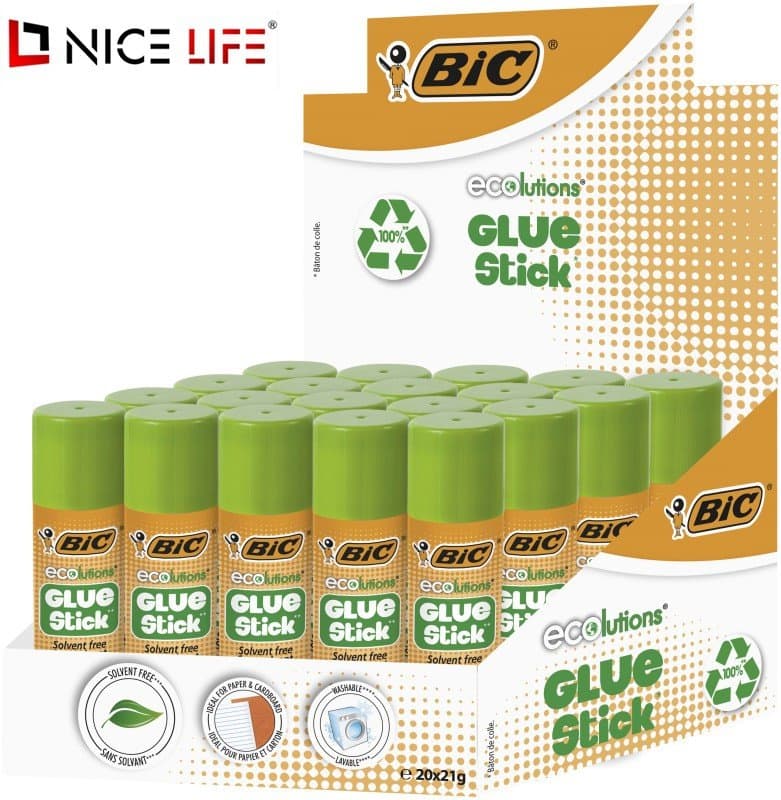 Klej w sztyfcie ECOLUTIONS BIC 21g