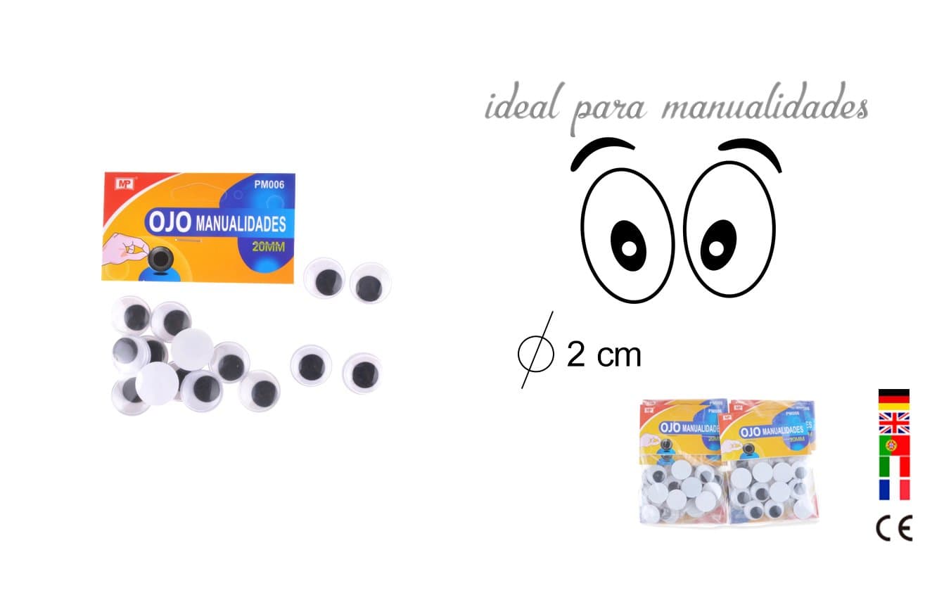 Oczy do przyklejania (rzemiosło) 20 MM MP