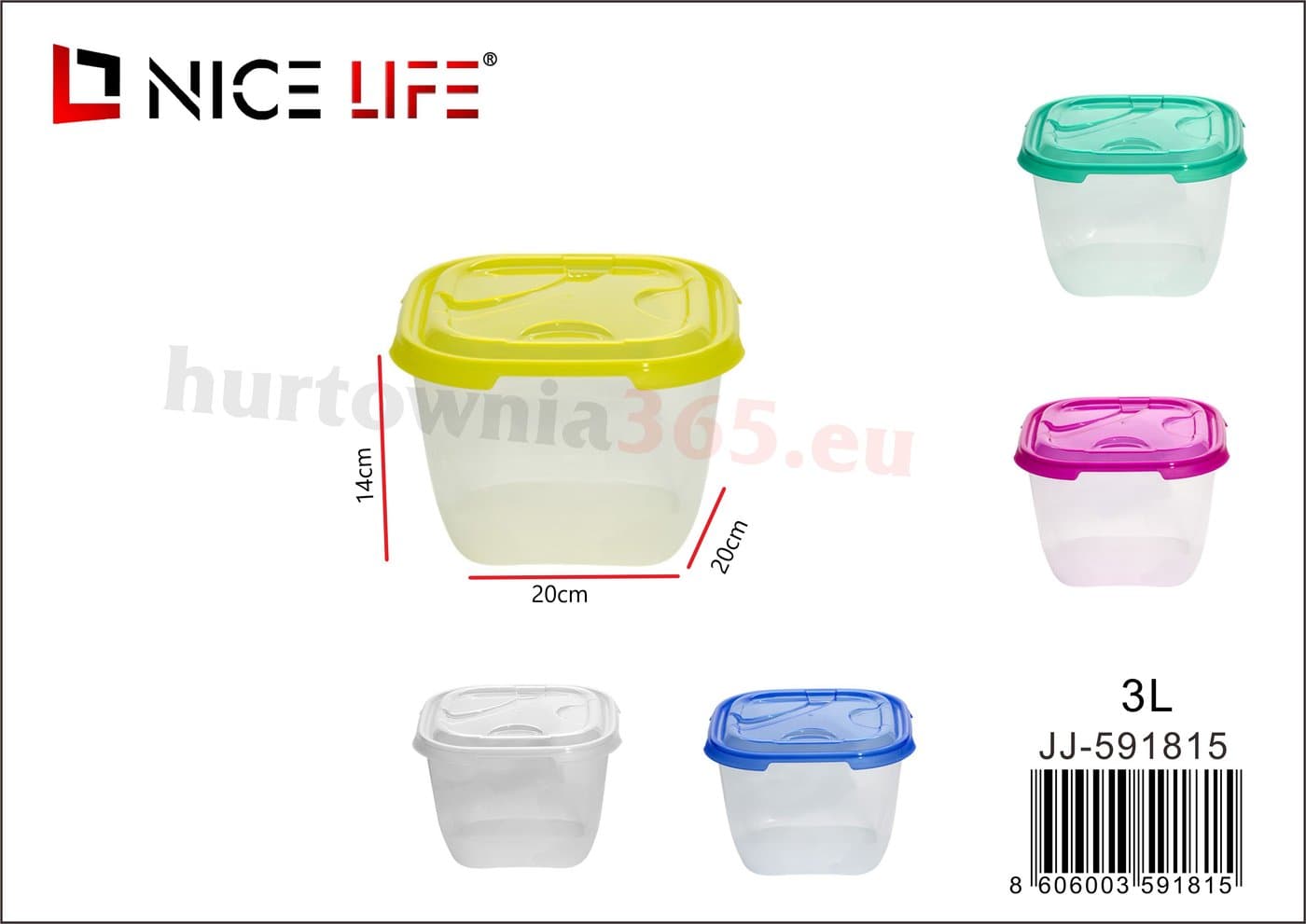 Pojemnik do przechowywania żywności Frigo 3L