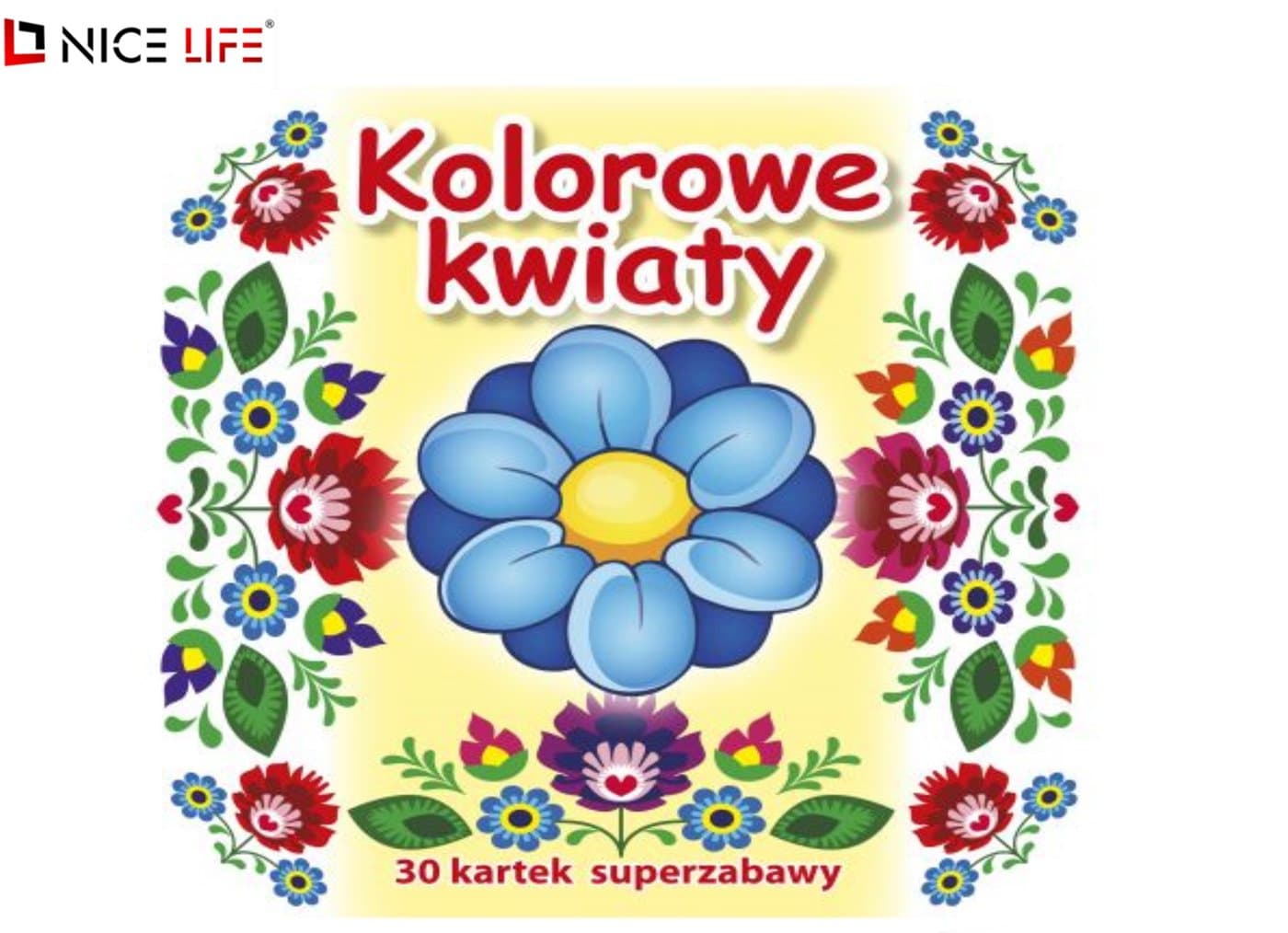 Kolorowanka KOLOROWE KWIATY