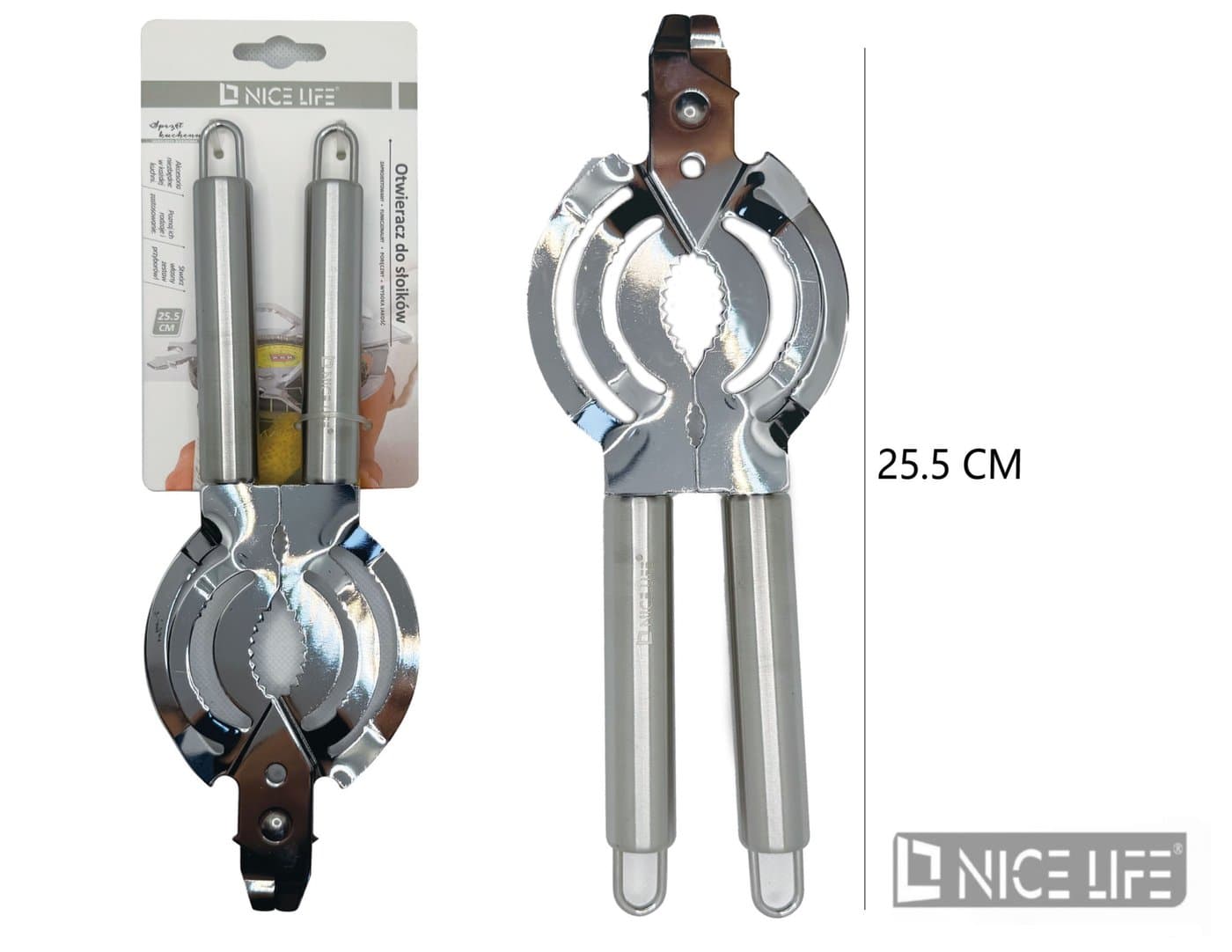 Otwieracz do słoików metalowy z okrągłym mechanizmem