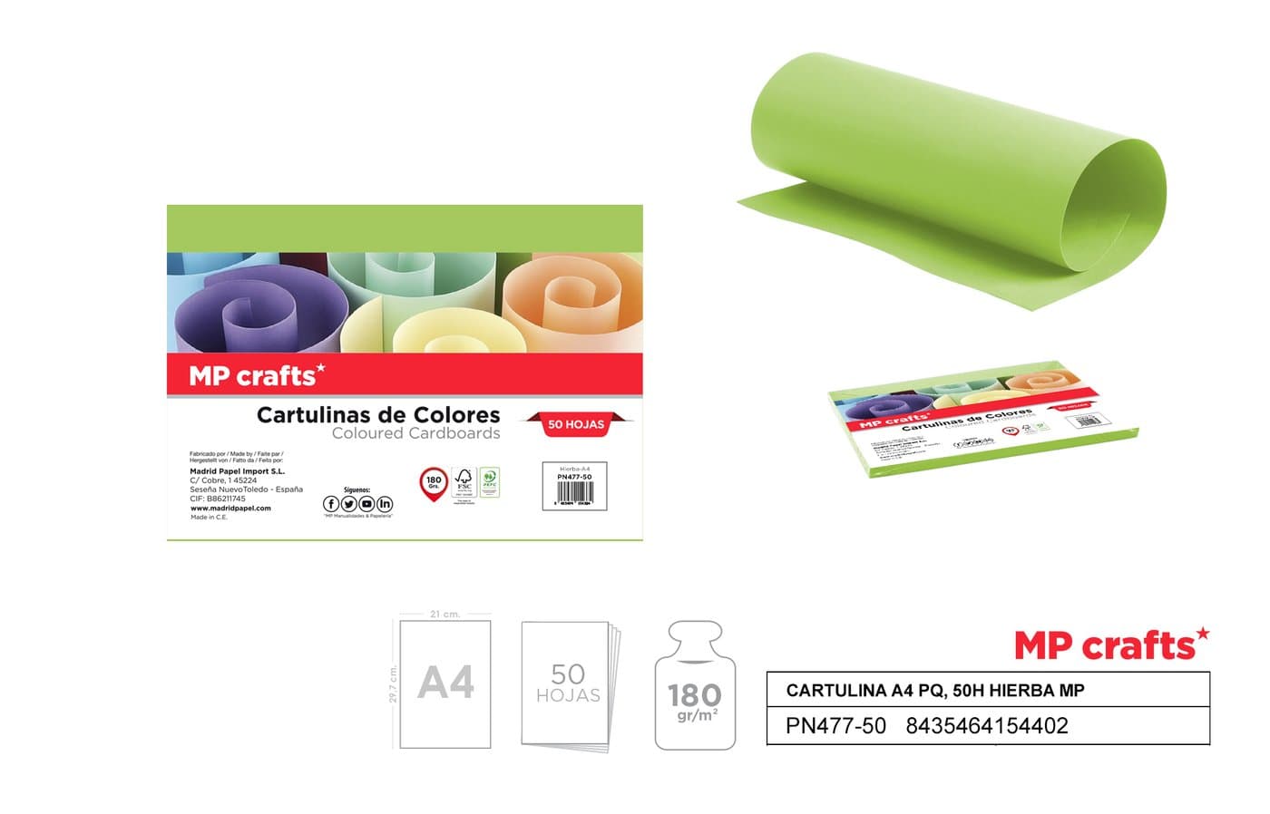 Papier techniczny jasnozielony A4 50 ark.