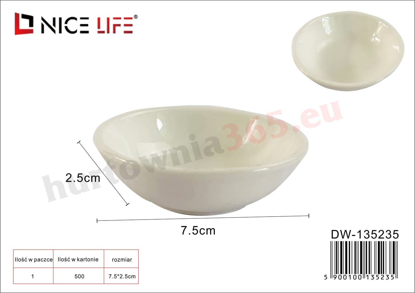 Talerz głęboki biały ceramiczny okrągły z szerokim rantem