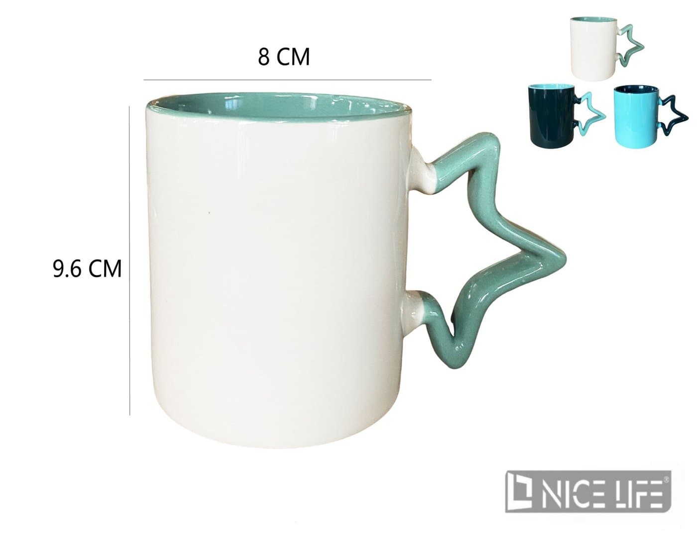 Kubek ceramiczny z falistym uchem