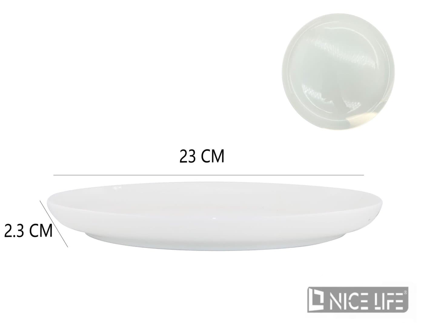 Talerz ceramiczny płytki w białym kolorze