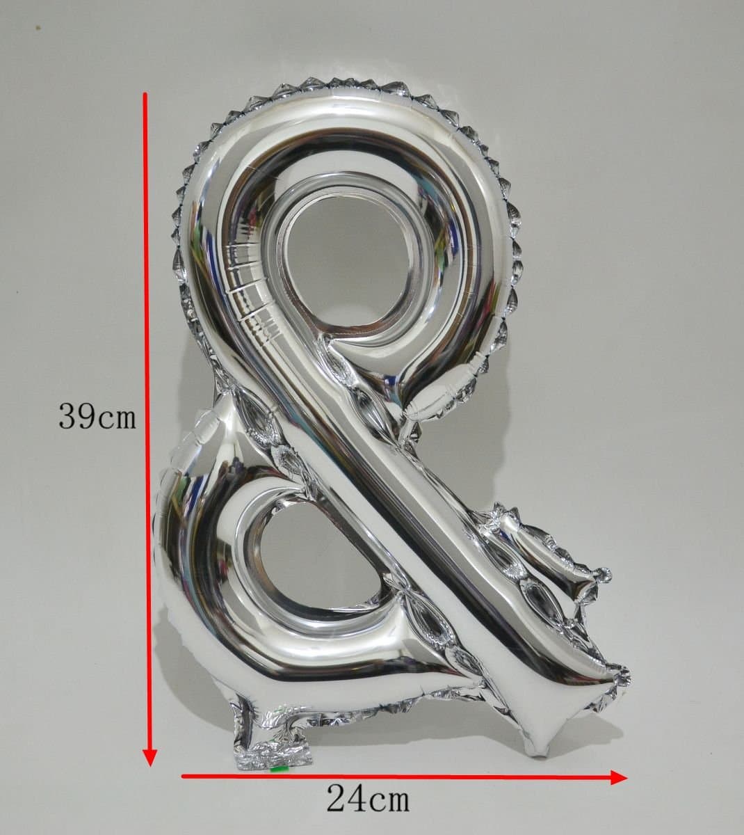 Balon foliowy w kształcie znaku ampersand, srebrny