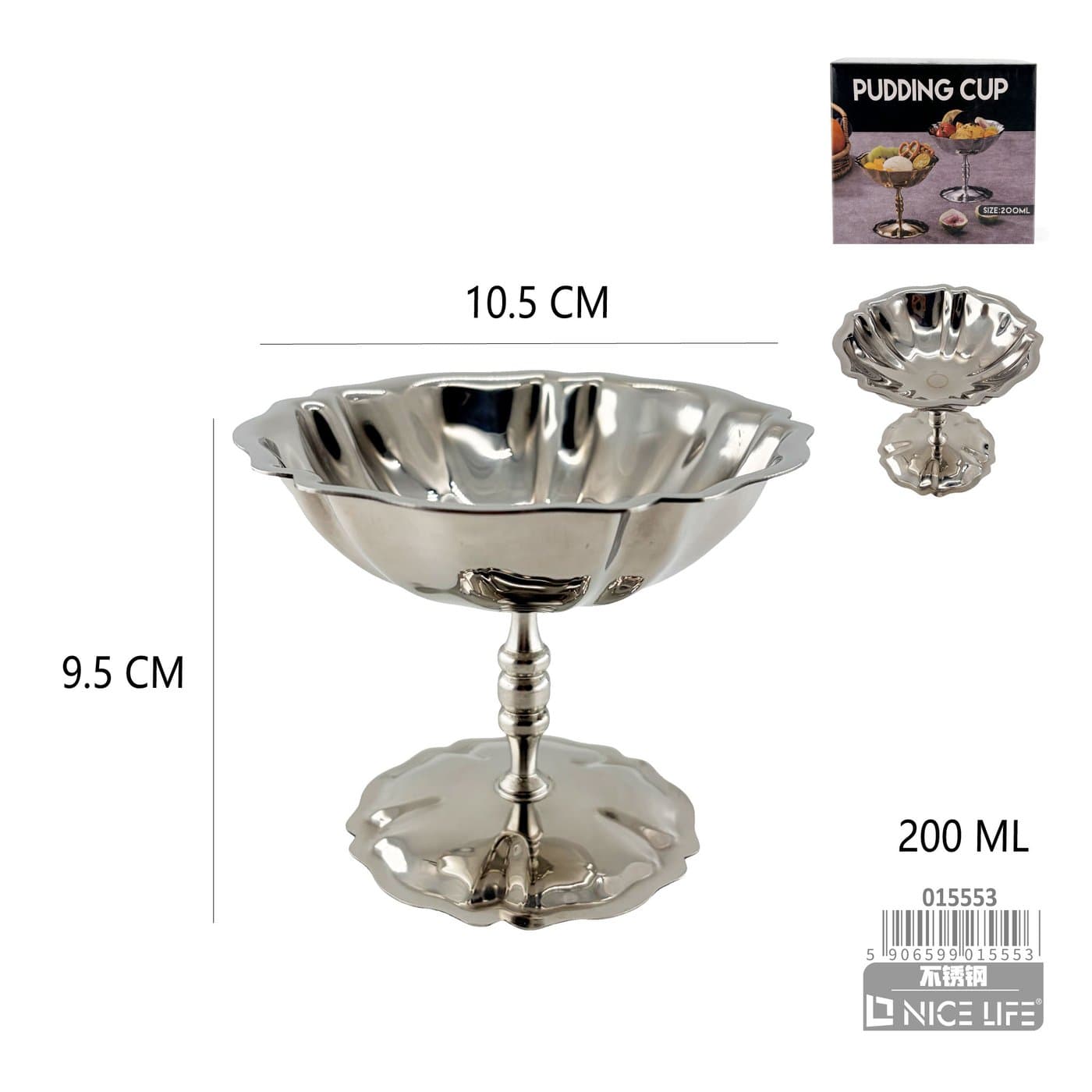 Pucharek ze stali nierdzewnej 200 ml
